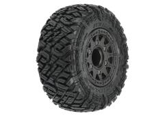 Proline Icon All Terrain Tires Mounted on Raid Black PR10182-10