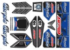 Team Corally C-00180-858-B  Body Decal Sheet - Asuga ASUGA XLR - BLUE - 1 pc