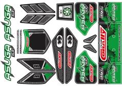 Team Corally C-00180-858-G Body Decal Sheet - Asuga ASUGA XLR - GREEN - 1 pc