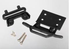 traxxas TRX3621-BLKBUMPER, FRONT/ BUMPER MOUNT, FRONT / 4X23MM BCS (2)/ 3X10MM BCS (2) (BLACK)