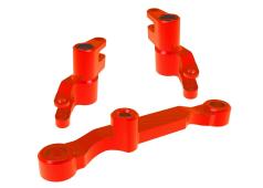 Traxxas 10743-RED Steering bellcranks, draglink red-anodized