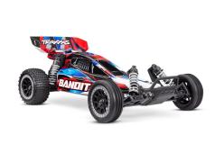 Traxxas BANDIT 1/10 2wd Brushed HD with battery en USB-C charger Rood