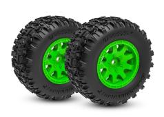 Traxxas TRX10770-GRN Tires & wheels, assembled green wheels