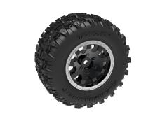 Traxxas TRX10770-STBLK Tires & wheels, assembled (black with satin beadlock wheels