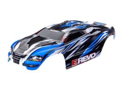 Traxxas TRX7115-BLUE Body, 1/16 E-Revo, blue (painted, decals applied)