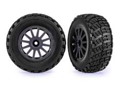 Traxxas TRX7473-GRAY  Tires & wheels, assembled, glued gray wheels