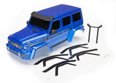 Traxxas TRX8811X Body, Mercedes-Benz G 500 4x4, compleet (blauw) (inclusief achterste carrosseriesteun, grill)