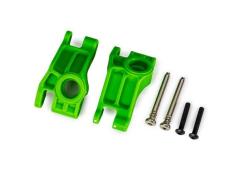 Traxxas TRX9150-GRN Carriers, stub axle, rear, extreme heavy duty, green (left & right)/ 3x31mm hinge pins (2)/ 3x18mm B