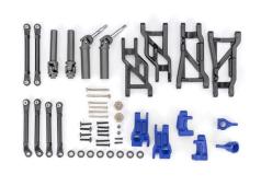 Traxxas TRX9181-BLUE Outer Driveline & Suspension Upgrade Kit, extreme heavy duty, blue (fits Slash 2WD)