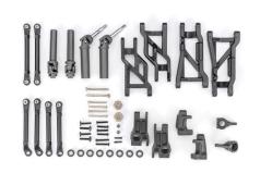 Traxxas TRX9181 Outer Driveline & Suspension Upgrade Kit, extreme heavy duty, black (fits Slash 2WD)