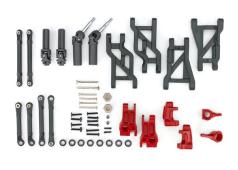 Traxxas TRX9182-RED Outer Driveline & Suspension Upgrade Kit, extreme heavy duty, red