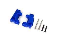 traxxas  TRX9136-BLUE Caster blocks (c-hubs), extreme heavy duty, blue (left & right)/ 3x26mm hinge pins (2)/ 3x15mm BCS