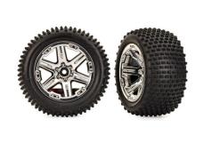 traxxas TRX3779X TIRES & WHEELS, ASSEMBLED, GLUED (2.8") (RXT CHROME WHEELS, ALIAS TIRES, FOAM INSERTS) (2WD ELECTRIC RE