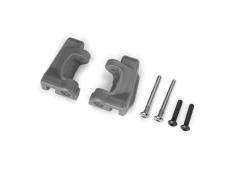 traxxas TRX9136-GRAY Caster blocks (c-hubs), extreme heavy duty, gray (left & right)/ 3x26mm hinge pins (2)/ 3x15mm BCS 