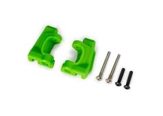 traxxas TRX9136-GRN Caster blocks (c-hubs), extreme heavy duty, green (left & right)/ 3x26mm hinge pins (2)/ 3x15mm BCS 