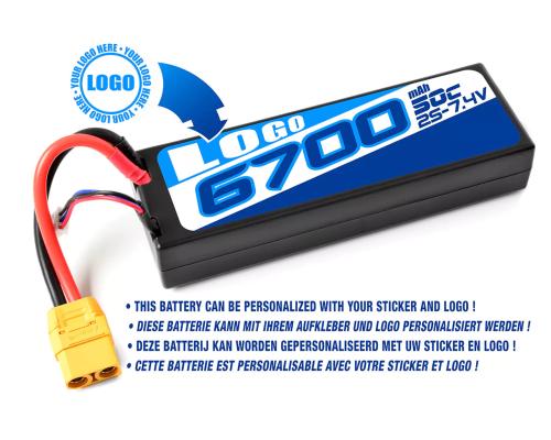 Power Racing 60C - 6700Mah- 2S  7,4V  XT-90  Hard Case