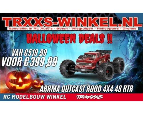 1Arrma trxxs 1/10 OUTCAST 4X4 4S V2 BLX Stunt Truck RTR, Rood ARA4410V2T4