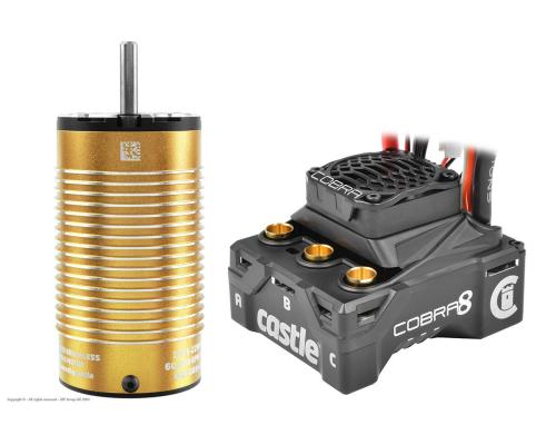 Castle Creations Cobra-8 Regelaar Met 1515-2200KV V2 Sensored Brushless Motor