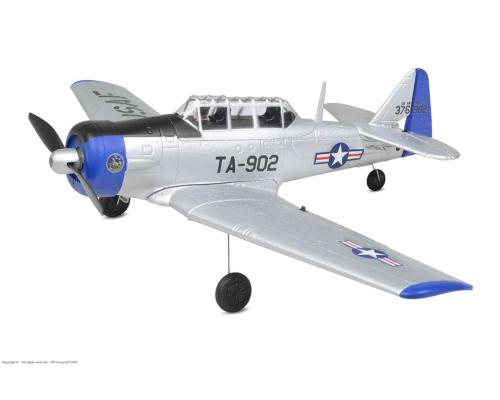 EZ-Wings - EZ-037 -  Mini AT-6 Texan - Silver - RTF - 450mm - 1+1 Li-Po Battery - USB Charger