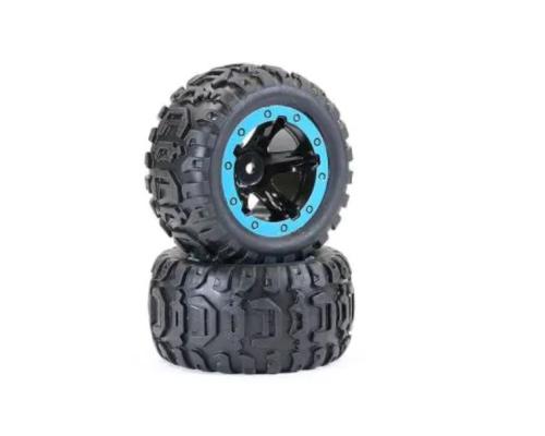 FTX FTX9742B Tracer Monster Truck wheel/tyres complete (pr) (Blue)