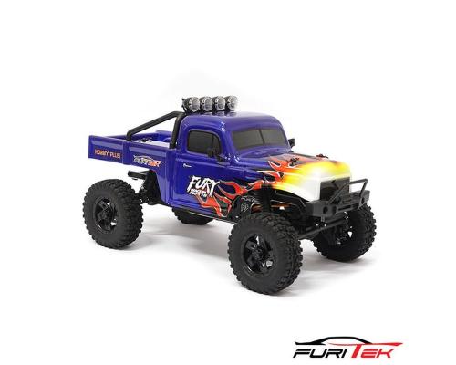 FX118 FURY WAGON RTR BLAU MIT FLAMMEN FURITEK BRUSHLESS 1/18 RC CRAWLER FUR2412