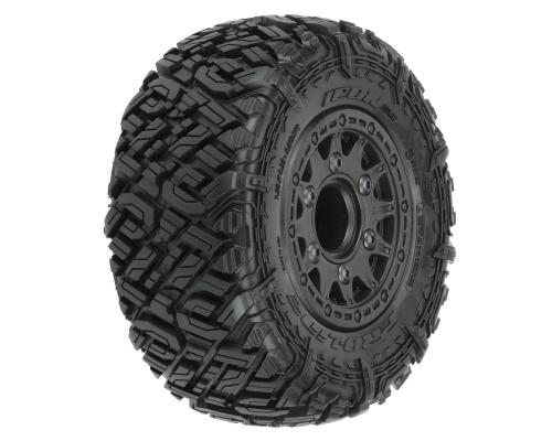 Proline Icon All Terrain Tires Mounted on Raid Black PR10182-10