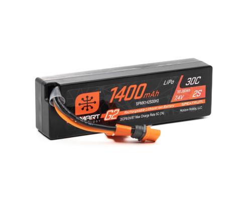 Spektrum 7.4V 1400mAh 2S 30C Smart G2 LiPo Battery IC2