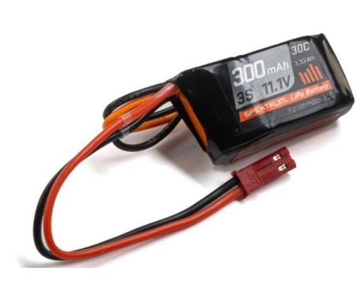 Spektrum SPMX3003SJ30 3S 11.1V 300mAh 30C LiPo Battery: RCY