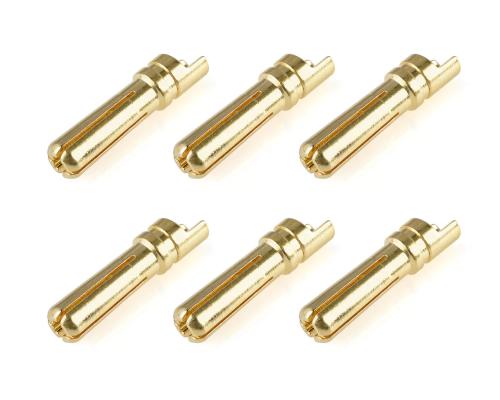 Team Corally C-50152 Bullit Connector 4.0mm Mannelijk Massief Type Verguld