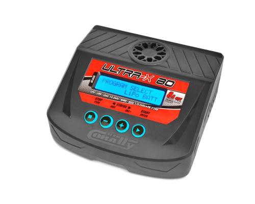 Team Corally-C-51025-EU-Ultra-X 80 - AC/DC Balance Charger - 80W - 1-6S Lixx - 1-15 Nixx - 2-20V PB - EURO Version