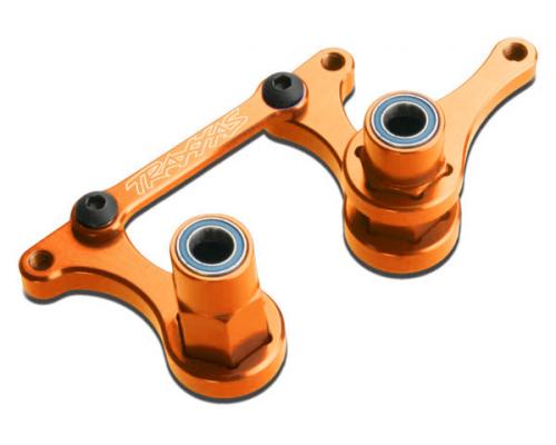 TRX3743T Stuurinrichting bellcranks, stuurstang (oranje-geanodiseerd T6 aluminium) / 5x8mm kogellagers (4) hardware (gem