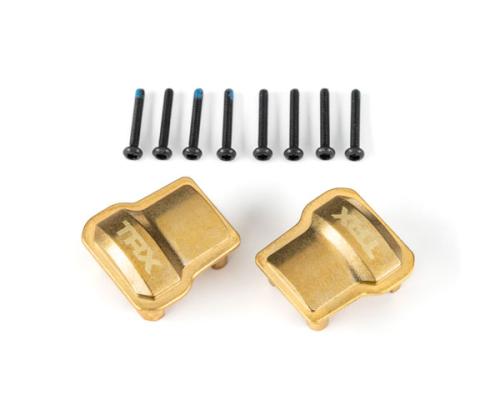 Traxxas TRX9787 Axle cover, brass (8 grams) (2)/ 1.6x12mm BCS (with threadlock) (8)