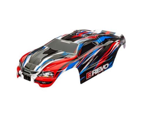 Traxxas  TRX7115-RBLU Body, 1/16 E-Revo, red & blue (painted, decals applied)