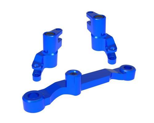 Traxxas 10743-BLUE Steering bellcranks, draglink blue-anodized