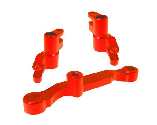 Traxxas 10743-RED Steering bellcranks, draglink red-anodized