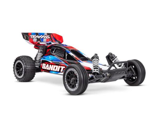 Traxxas BANDIT 1/10 2wd Brushed HD with battery en USB-C charger Rood