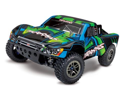 Traxxas SLASH 4X4 ULTIMATE VXL TQI TSM CLIPLESS BODY zonder accu en lader, GREEN TRX68277-4GRN