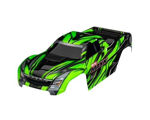 Traxxas TRX10711-GRN Body, Mini Maxx, green (painted, decals applied)