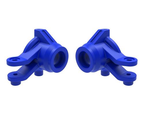 Traxxas TRX10736-BLUE Steering blocks, left & right (blue)