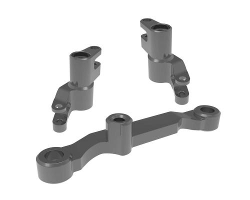 Traxxas TRX10743-GRAY Steering bellcranks, draglink grau-anodized