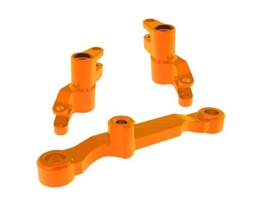 Traxxas TRX10743-ORNG Steering bellcranks, draglink orange-anodized