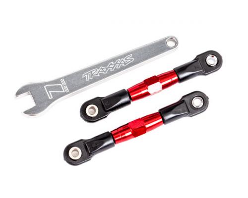 Traxxas TRX2443R Camberlinks, achter (TUBES rood geanodiseerd, 7075-T6 aluminium, sterker dan titanium) (2) (gemonteerd