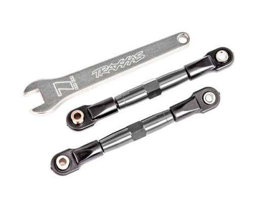 Traxxas TRX2444A Camber links, voorkant (BUIZEN grijs geanodiseerd, 7075-T6 aluminium, sterker dan titanium) (2) (gemont