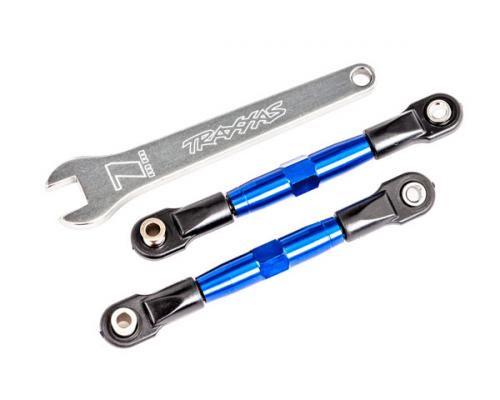 Traxxas TRX2444X Camber links, voorkant (BUIZEN blauw geanodiseerd, 7075-T6 aluminium, sterker dan titanium) (2) (gemont