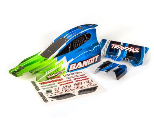 Traxxas TRX2450X Body, Bandit (past ook op Bandit VXL), groen/vleugel (geverfd, emblemen aangebracht)