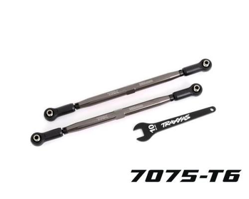 Traxxas TRX7897-GRAY Toe links, voor (TUBES grijs-anodized, 7075-T6 aluminum, sterker dan titanium)