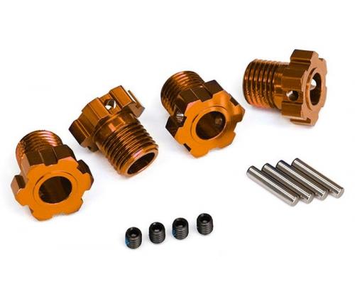 Traxxas TRX8654A Wielnaven, spievertanding, 17 mm (oranje geanodiseerd) (4) / 4x5 GS (4), 3x14 mm pen (4)