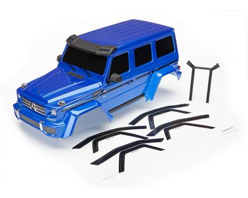 Traxxas TRX8811X Body, Mercedes-Benz G 500 4x4, compleet (blauw) (inclusief achterste carrosseriesteun, grill)