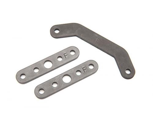 Traxxas TRX8926 Bulkhead trekstang, voor, boven (1) / onder (2) (staal)