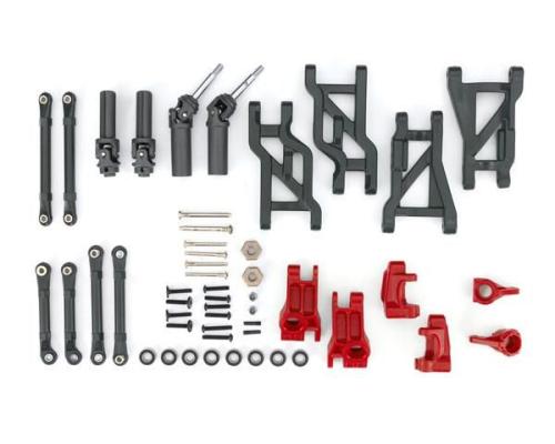 Traxxas TRX9182-RED Outer Driveline & Suspension Upgrade Kit, extreme heavy duty, red